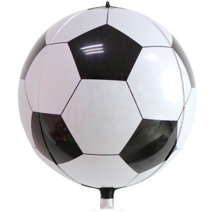Pallone da calcio in alluminio 4D riempito di elio - 45 cm