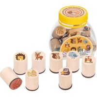 8 francobolli con inchiostro - Animali della foresta