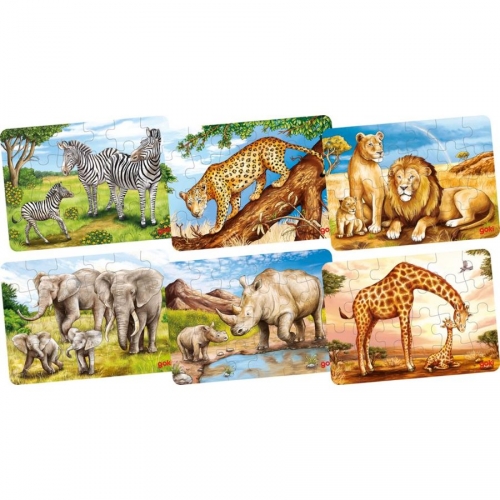 Puzzle Mini 24 pezzi - Animali savana 