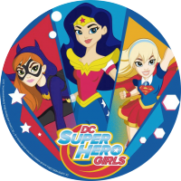 Disco di zucchero Super Hero Girls (20 cm)