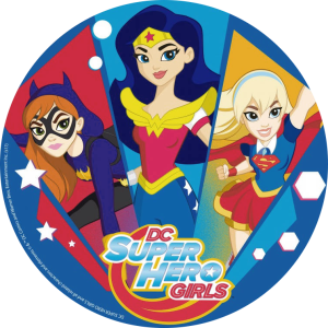 Disco di zucchero Super Hero Girls (20 cm)