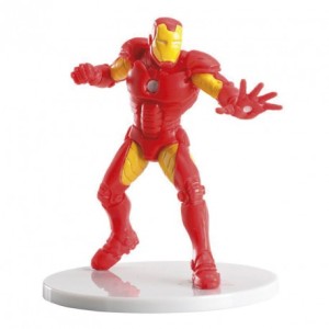 1 figura di Iron Man su base (8 cm) - PVC