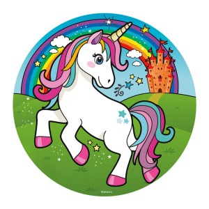Piccolo disco Unicorno Magico (16 cm) - Zucchero
