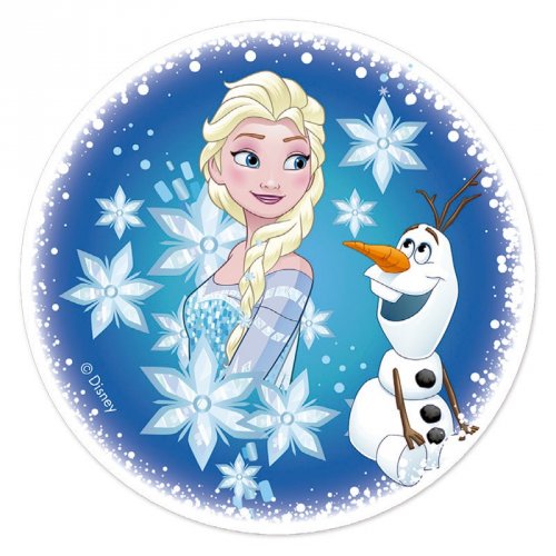 Disco Elsa e Olaf (16 cm) - Zucchero 