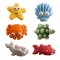 6 Decorazioni in pasta di zucchero 3D - Animali marini (3 cm) images:#0
