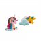 2 Decorazioni in pasta di zucchero (7 cm) - Unicorno + arcobaleno images:#1