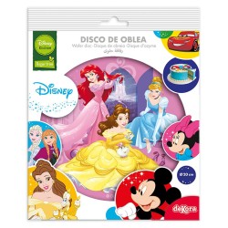 Disco in pasta azzima - Principesse Cenerentola / Ariel / Belle (20 cm). n1