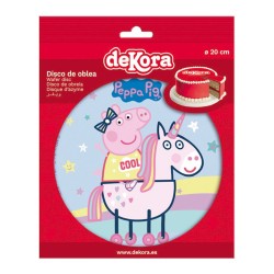 Disco in pasta azzima - Unicorno e Peppa Pig (20 cm). n1
