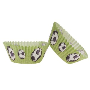 25 Pirottini per cupcake Calcio - 5 cm