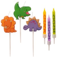 Mix Candele di Compleanno Dinosauri