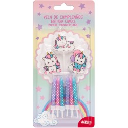 Mix Candele di Compleanno Unicorni. n1