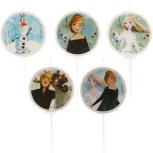 5 Candeline con supporti Frozen 2