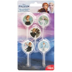 5 Candeline con supporti Frozen 2. n1