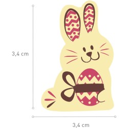 4 Mini Conigli di Pasqua 2D -  Cioccolato bianco. n1