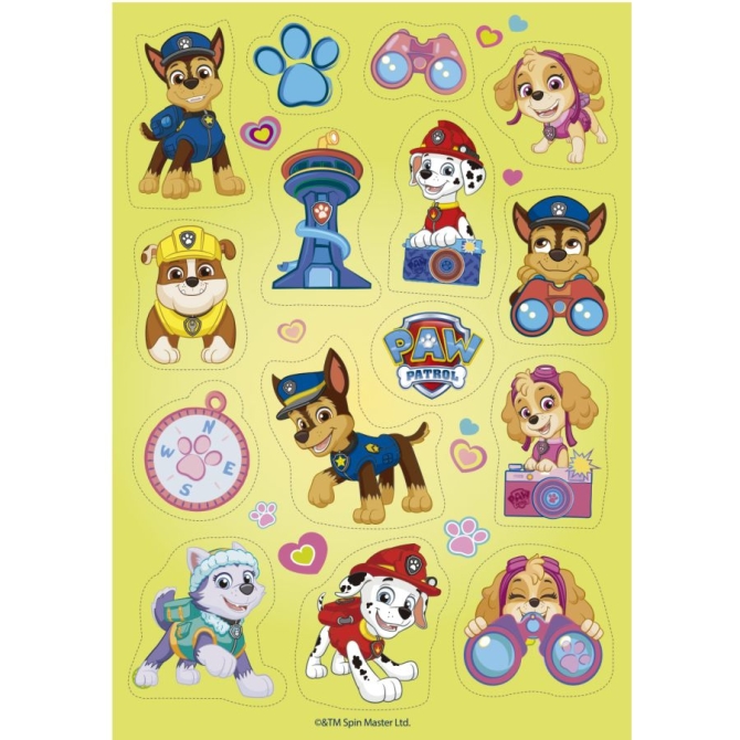 15 Stickers Paw Patrol - Commestibile 