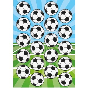 20 Mini dischi Calcio - Azimo commestibile - senza E171