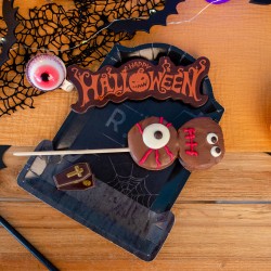 1 spiedino di mostri di Halloween - Marshmallow / cioccolato. n4