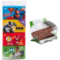 4 Mini barrette Justice League - Cioccolato al latte. n1
