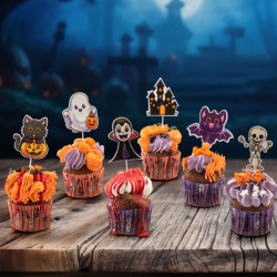 16 decorazioni per torte di Halloween. n1