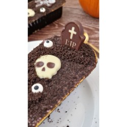 2 scheletri di Halloween (4, 6 cm) - Cioccolato fondente. n4