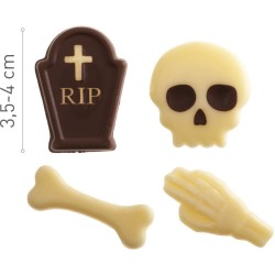 4 assortimenti di Halloween Teschio  /  Ossa - Cioccolato. n1