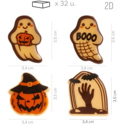 4 assortimenti di Halloween Fantasmi  /  Tomba  /  Zucca - Cioccolato. n°1