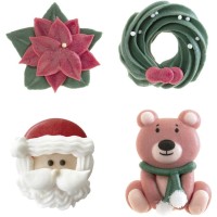4 Decorazioni di Natale 2D  Zucchero