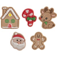 5 Decorazioni di Natale 2D  Zucchero