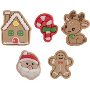 5 Decorazioni di Natale 2D  Zucchero