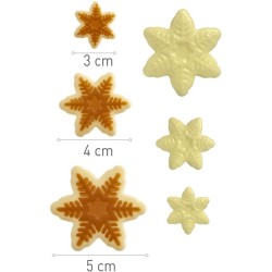 Assortimento di 3 scaglie di cioccolato bianco. n°1