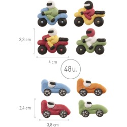 Assortimento di 4 decorazioni di zucchero. n1