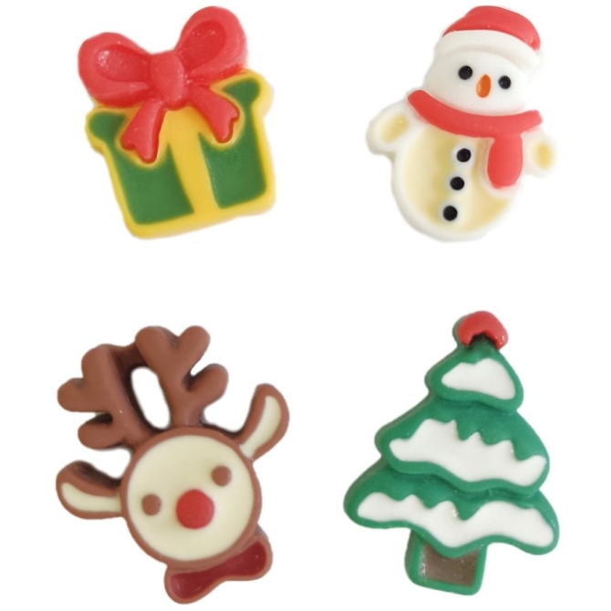 Figurina natalizia 2D - 2, 5 cm - Plastica 