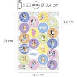 20 Mini dischi Bluey - Commestibili. n�1