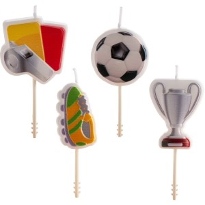 4 candeline di compleanno a tema calcio 2D