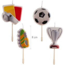 4 candeline di compleanno a tema calcio 2D. n�1