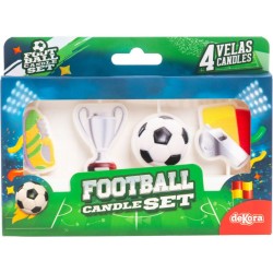 4 candeline di compleanno a tema calcio 2D. n�4