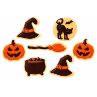 7 decorazioni di Halloween in cioccolato bianco