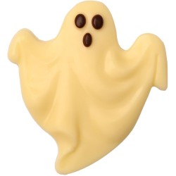 5 decorazioni di Halloween a forma di fantasma in cioccolato bianco. n�1