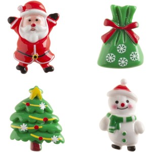 1 Statuetta natalizia 2D a forma di fagiolo per King Cake � 3 cm � Plastica