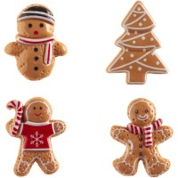 1 Statuetta di omino di pan di zenzero (2D) per King Cake � 3 cm � Plastica