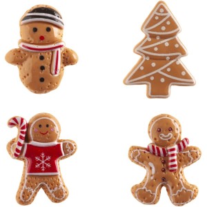 1 Statuetta di omino di pan di zenzero (2D) per King Cake � 3 cm � Plastica