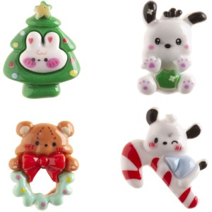 1 Adorabile statuina natalizia 2D per King Cake � 3 cm � Plastica