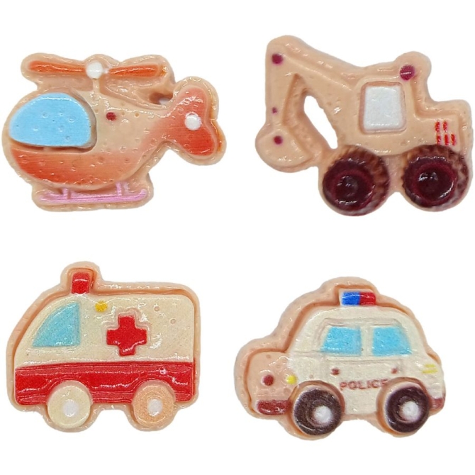 1 Statuetta di trasporto 2D a forma di fagiolo per King Cake � 3 cm � Plastica 