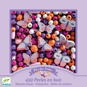 450 Perline di Legno - Farfalle