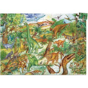 Puzzle di osservazione dei dinosauri + libretto - 100 pezzi