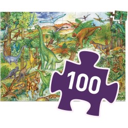 Puzzle di osservazione dei dinosauri  +  libretto - 100 pezzi. n2