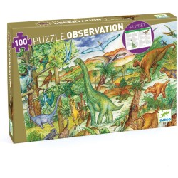 Puzzle di osservazione dei dinosauri  +  libretto - 100 pezzi. n5