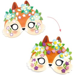 4 maschere fai da te con mosaico di animali del bosco. n�5