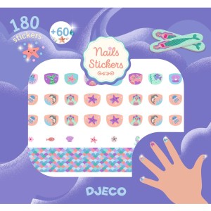 180 adesivi per unghie glitterati, colore blu marino tenue