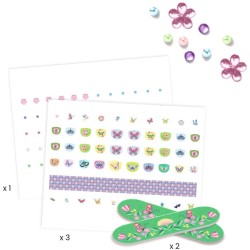180 adesivi per unghie a forma di farfalla primaverile glitterata. n�1